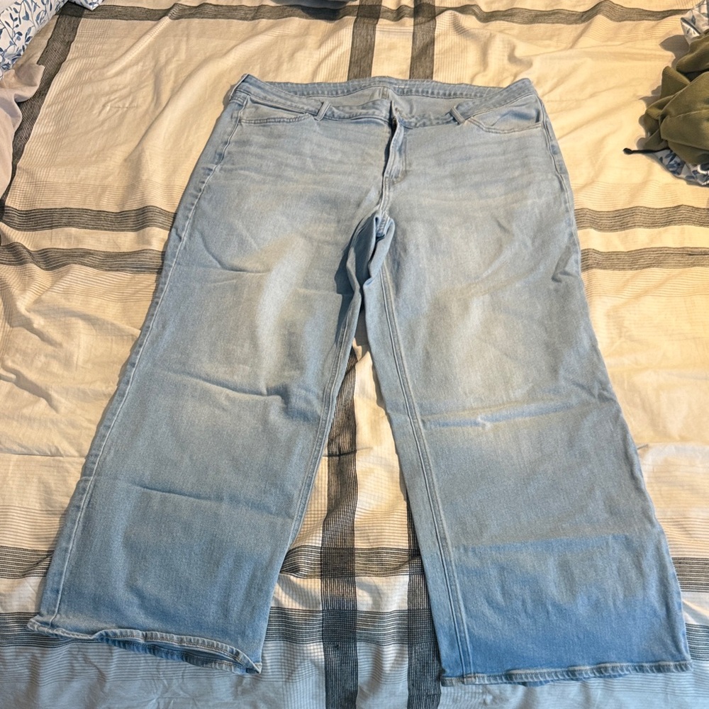 Old Navy Women's Sky Blue Wide Leg Jeans